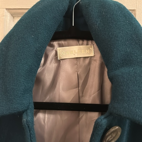 CARLEEN wool coat with geometric design - Picture 4 of 5